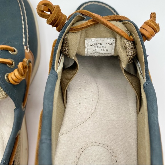 *NWOB* Sperry Top Sider Size 7.5 IVYFISH Blue Leather Shoes - Picture 10 of 10
